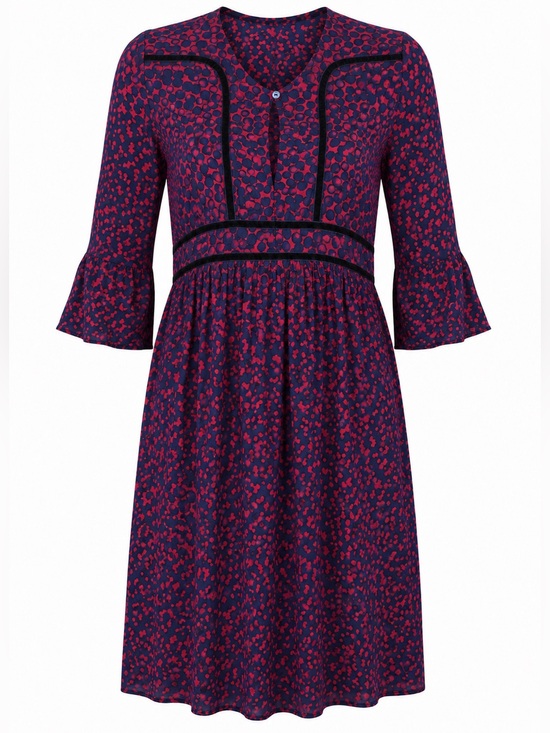 Seraphine Dresses & Skirts - Seraphine navy/magenta maternity and nursing dress, size 4
